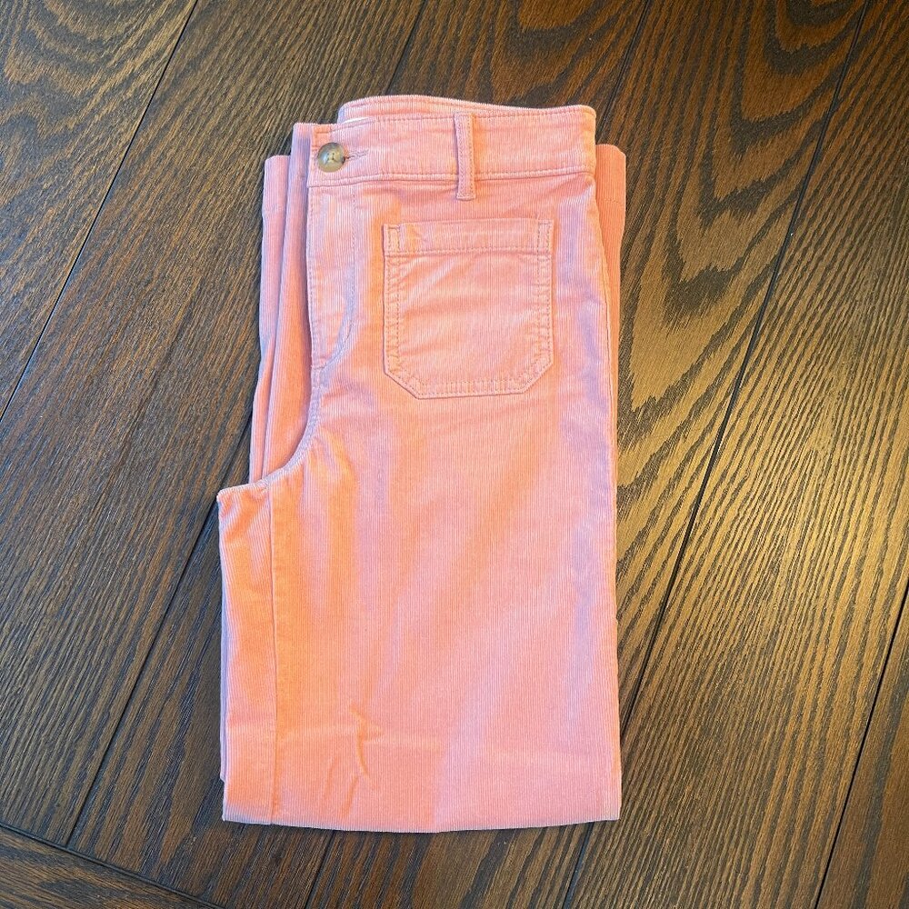 LOFT Palmer Wide Leg Pants Peach Coral Size 0 Petite NWT